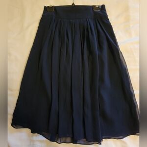 White House Black Market Navy A-Line Skirt